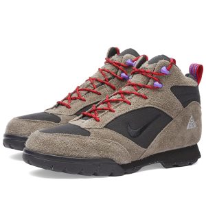 Nike ACG Torre Mid WP Olive Grey/Varsity Red/Psychic Purple (FD0212-001) красного цвета