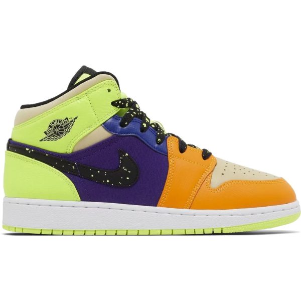 Air Jordan 1 Mid SE Volt Vivid Orange (FD8795-700) оранжевого цвета