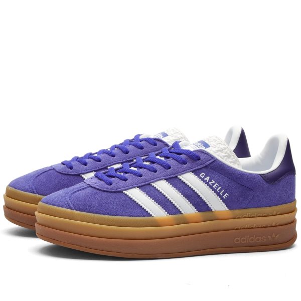 Adidas WoGAZELLE BOLD W Energy Ink/White/Collegiate Purple (IE0419) белого цвета