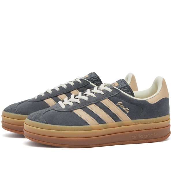 Adidas WoGAZELLE BOLD Grey Six/Magic Beige/Cream White (IE0428) белого цвета