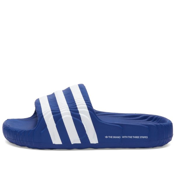 Adidas Adilette 22 Team Royal Blue/White (IF3667) белого цвета