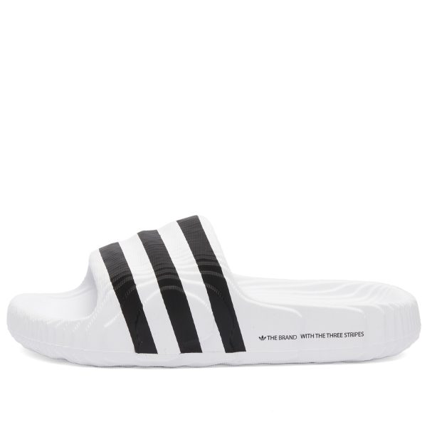 Adidas Adilette 22 White/Core Black (IF3668) белого цвета