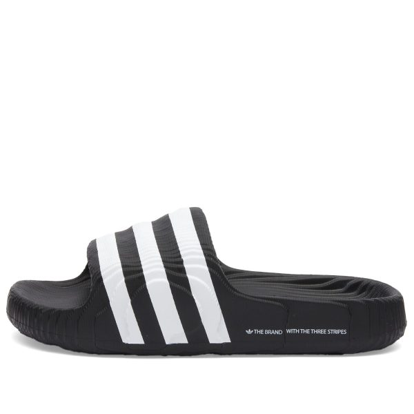 Adidas Adilette 22 Core Black/White (IF3670) белого цвета