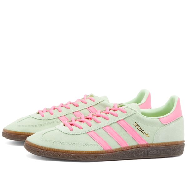 Adidas Handball Spezial Semi Green Spark/Lucid Pink/Gum (IH7498) зеленого цвета