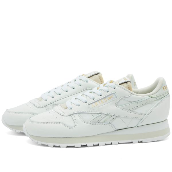 Reebok x Aries Classic Leather Opal Glow/Cool Sage/Storm Glow (RMIA004C99LEA0010176)  цвета