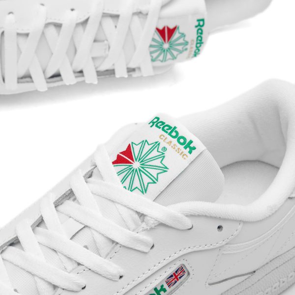 Reebok Club C 85 INT White/Green (RMIA04VC99LEA0010155) белого цвета