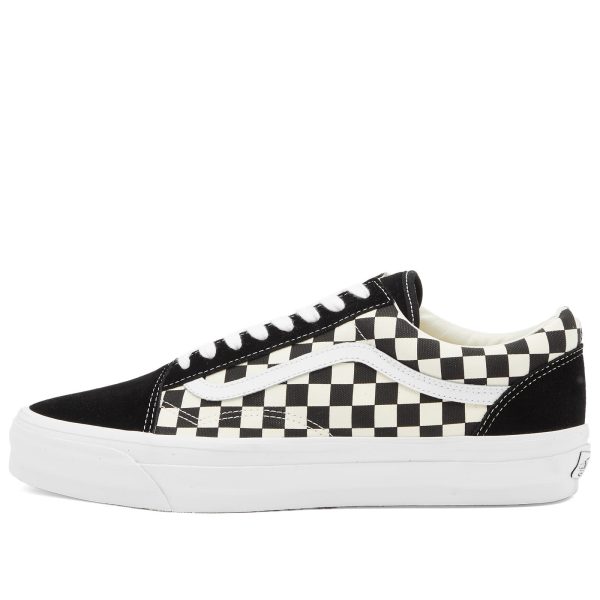 Vans Old Skool 36 Lx Checkerboard Black/Off White (VN000CQD2BO) белого цвета