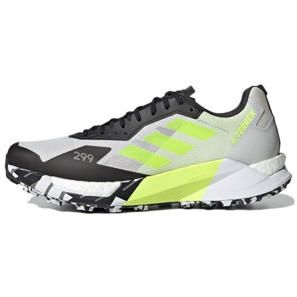 Adidas Terrex Agravic Ultra Trail Grey Solar Yellow   Cloud-White Grey-Two Core-Black (FY7629)