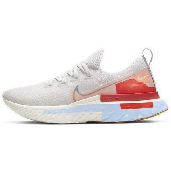 Nike React Infinity Run Flyknit Psychic Blue Coral White Platinum Tint Team Orange (CU0430-001)