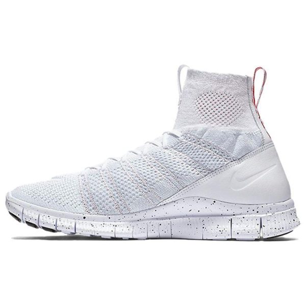 Nike Free Flyknit Mercurial Triple White White-Pure-Platinum-University-Red (805554-100)