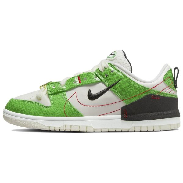 Nike Dunk Low Disrupt 2 Green Snakeskin Sail Black White (DV1491-101)