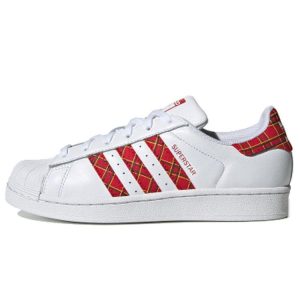 adidas Superstar Plaid   White Cloud-White Scarlet (FU7446)