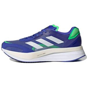 Adidas Adizero Boston 10 Sonic Ink Screaming Green   Purple Cloud-White (FZ2498)