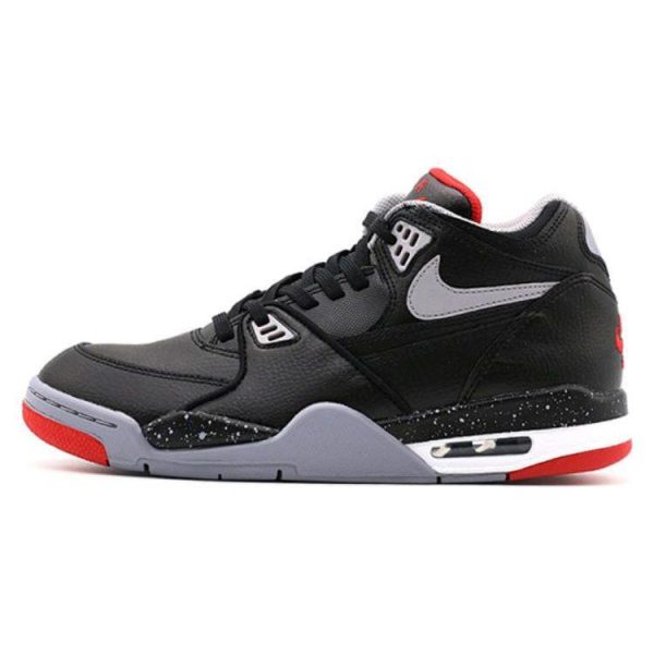 Nike Air Flight 89 Black Cement Cement-Grey Fire-Red White (306252-026)