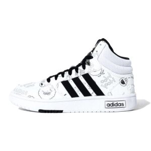 Adidas Street Sesame x Neo Hoops 30 Mid Woo Hoo   White Cloud-White Core-Black (HQ9813)