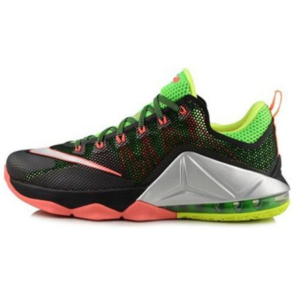 Nike LeBron 12 Low Remix  Green-Strike-Volt-Metallic-Silver-Hot-Lava (724557-003)