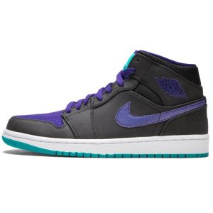 Air Jordan 1 Mid Grape Black Grape-Ice-Emerald (554724-015)