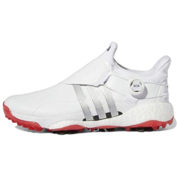 Adidas Tour 360 22 BOA Golf White Silver Metallic   Cloud-White Vivid-Red (GY5337)