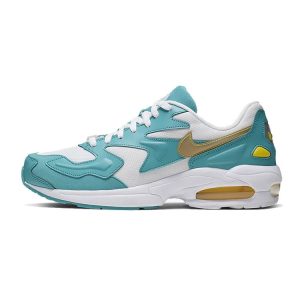 Nike Air Max 2 Light Teal Nebula White Teal-Nebula-Metallic-Silver-Dynamic-Yellow (AO1741-105)