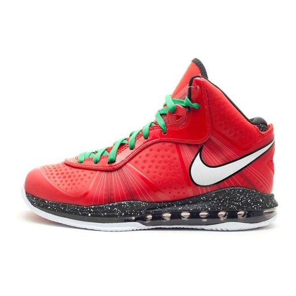 Nike LeBron 8 V2 Christmas Red Sport-Red White (429676-600)