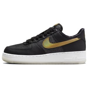 Nike Air Force 1 Low Premium Bronx Origins    50th Anniversary Black Metallic-Gold White (FN6835-010)