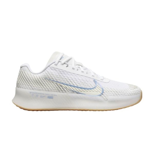 NikeCourt Air Zoom Vapor 11 HC White Light Blue   Sail Gum-Light-Brown (DR6965-105)