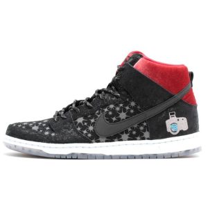 Nike Dunk High Prem SB BP QS Paparazzi Black Black-Valiant-Red (707424-026)