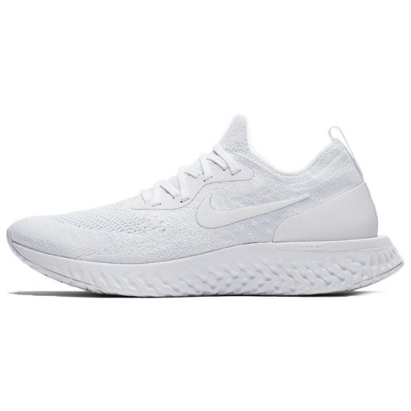 Nike Epic React Flyknit Triple White True-White White-Pure-Platinum (AQ0067-102)