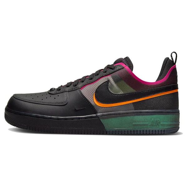 Nike   Air Force 1 React Black Pink Prime Team-Orange (DH7615-001)