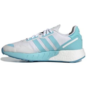 Adidas ZX 1K Boost Bold Logo Graphic    Hazy Sky Blue Cloud-White Hazy-Blue (FX6864)