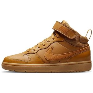 Nike Court Borough Mid 2 GS Wheat Brown Black Gum-Light-Brown (CD7782-701)