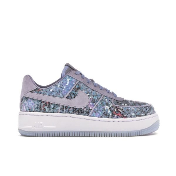 Nike Air Force 1 Upstep Low Glass Slipper Silver Palest-Purple Palest-Purple-White (917589-500)