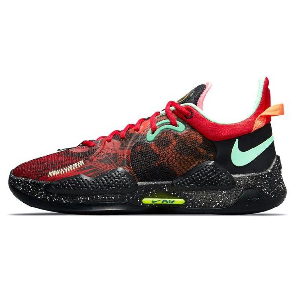 Nike PG 5 Mismatched Multi Black University-Red Yellow-Strike (CW3143-006)