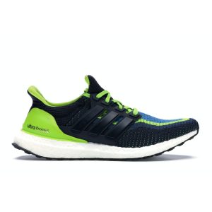 adidas UltraBoost 20 Solar Slime Black Semi-Solar-Slime Dark-Navy (AQ4002)