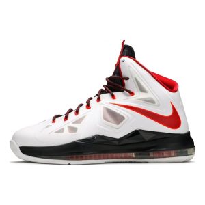 Nike LeBron 10 Heat Home White University-Red-Black-Total-Crimson (541100-100)