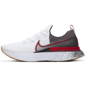 Nike React Infinity Run Flyknit White University Red   Black Gum-Light-Brown (CW5245-100)