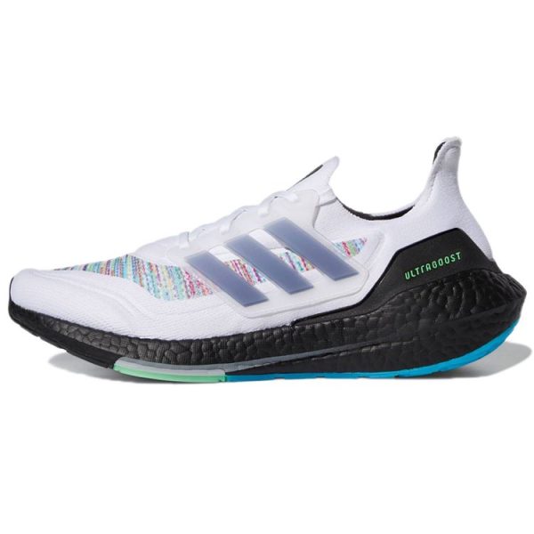 adidas UltraBoost 21 White Screaming Green Cloud-White Core-Black (GZ3194)