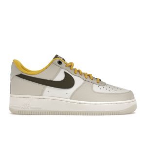Nike Air Force 1 Low Premium Light Bone Cargo Khaki Cream Summit-White Vivid-Sulfur (FV3628-031)