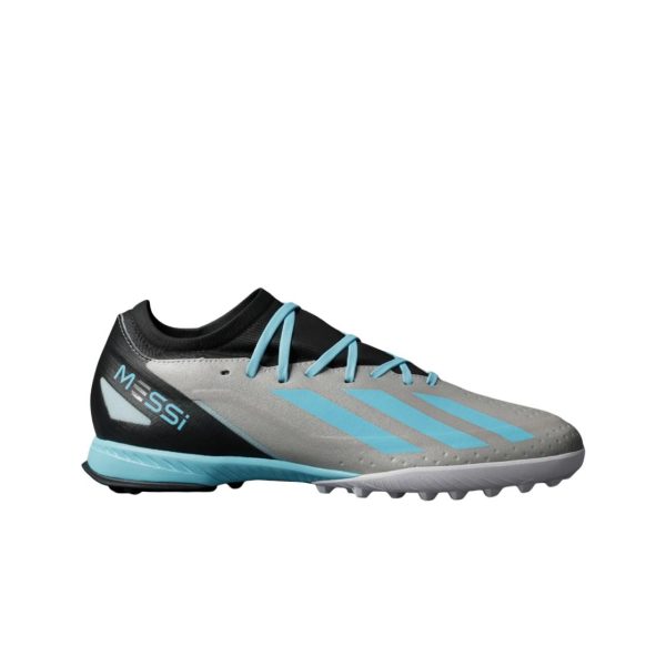 Adidas X Crazyfast Messi 3 TF Silver Metallic Bliss Blue Core Black (IE4074)