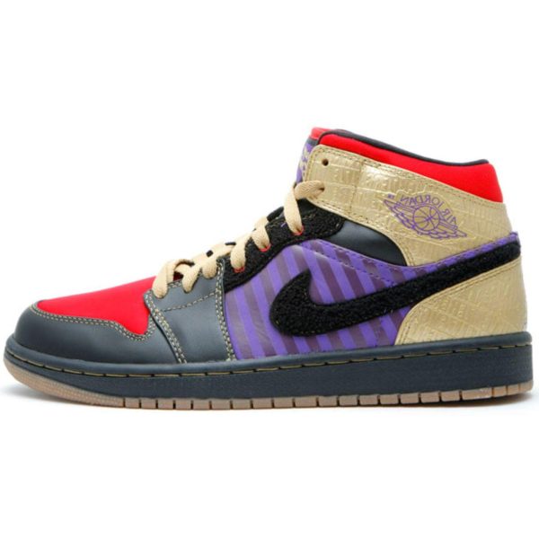 Air Jordan 1 Retro Leroy Leroy Smith  Mtllc-Gld-Vrsty-Prpl-Sprt (386186-071)