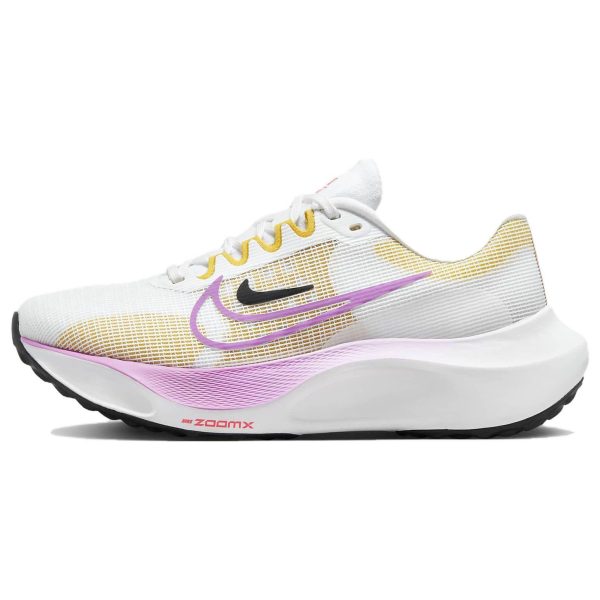 Nike Zoom Fly 5 White Rush Fuchsia Vivid-Sulfur Amber-Brown (DM8974-100)