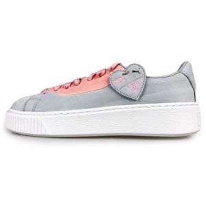 Puma Basket Platform Valentine    Grey-Dawn (366360-01)