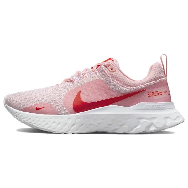 Nike React Infinity Run Flyknit 3 Premium Medium Soft Pink Light Crimson   White Summit-White (DZ3016-600)