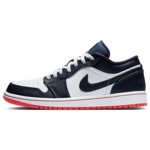 Air Jordan 1 Retro Low Obsidian Ember Blue Ember-Glow-White (553558-481)