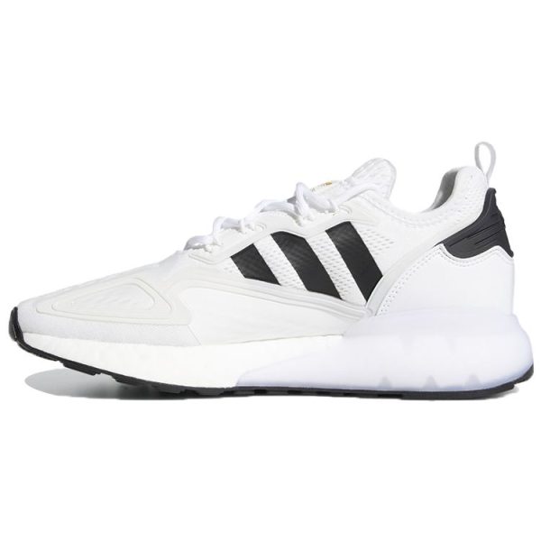 adidas ZX 2K Boost White Black   Cloud-White Core-Black Gold-Metallic (H00103)