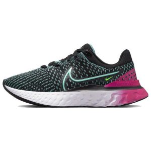 Nike React Infinity Run Flyknit 3 Black Pink Prime Dynamic Turquoise - (DD3024-003)