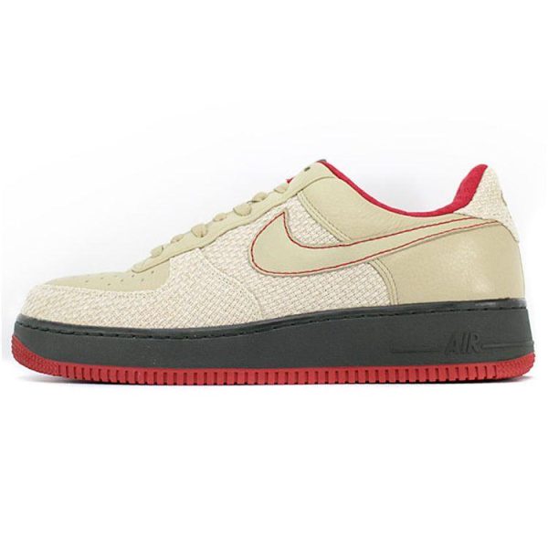 Nike Air Force 1 Premium China Brown Tweed Tweed-Dark-Army-Varsity-Red (315180-222)