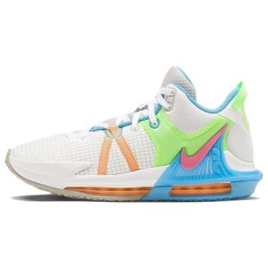 Nike LeBron Witness 7 EP Grey Fog Multi-Color   Cobblestone Laser-Blue Hyper-Pink (DM1122-003)