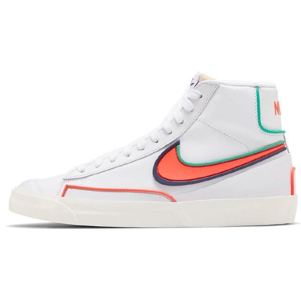 Nike Blazer Mid 77 Infinite White Blue Void Crimson Roma-Green Bright-Crimson (DA7233-102)