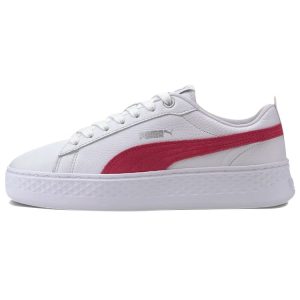 Puma Smash Platform Leather White Bright Rose (366487-20)